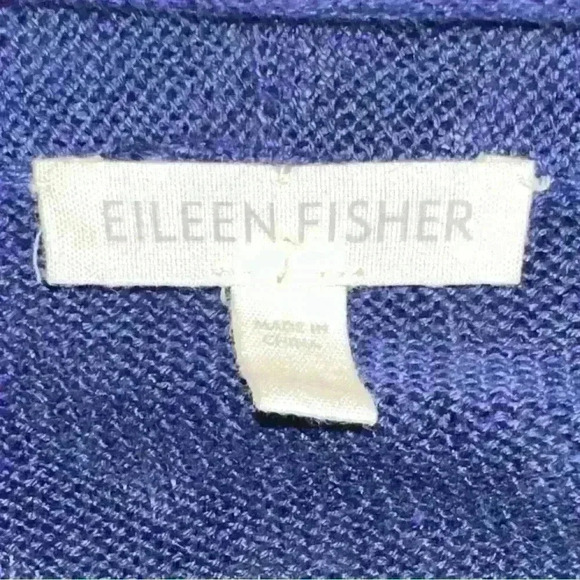 Eileen Fisher Linen Purple Cardigan - Picture 7 of 8